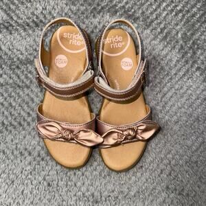 Stride Rite Girls Blush Pink Whitney Sandal Shoes Size 1 Wide Strappy Cute Girly